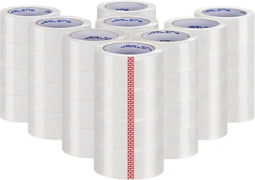Vista 11 de JARLINK - Cinta de embalaje transparente (6 rollos), cinta de embalaje resistente para envíos, embalajes, mudanzas y sellados; cada rollo mide 2,7