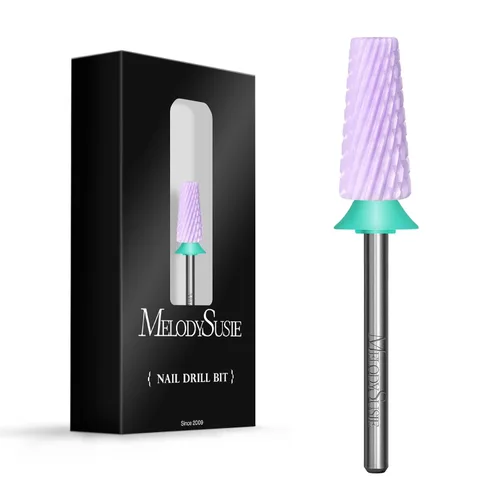 Vista 12 de MelodySusie Brocas de uñas 5 en 1, brocas de cerámica de corte cruzado de 3/32 pulgadas, adecuadas para manicura, pedicura, cutícula, esmalte