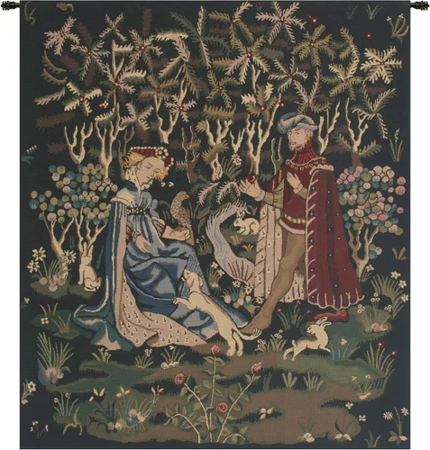 Vista 10 de C Charlotte Home Furnishings Inc Maison de Cygne - Tapiz belga para colgar en la pared, mezcla de algodón y poliéster, arte de pared, 21 x 18