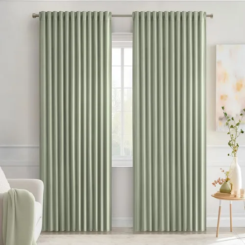 Vista 79 de MIULEE Cortinas opacas con pestaña trasera de 63 pulgadas de largo, juego de 2 paneles para sala de estar, dormitorio, privacidad, bolsillo