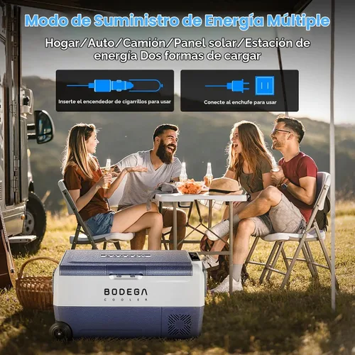Vista 3 de BODEGACOOLER Refrigerador de Coche de 12 Voltios, Congelador Portátil de 38 Cuartos de Galón, Refrigerador para Coche de Doble Zona con Control por