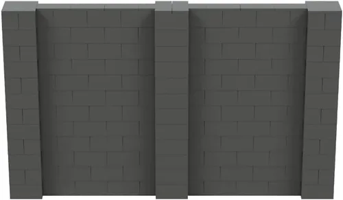 Vista 200 de EverBlock Kit de pared de 5 x 4 pies Bloques de construcción modulares Sistema de pared para edificios, pantallas y estructuras Divisor