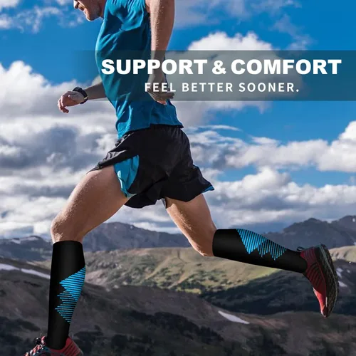 Vista 98 de 6 Pack Copper Compression Socks for Women and Men Circulation-Best Support for Medical, Running,Nursing,Athletic