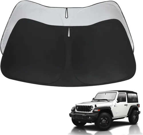 Vista 39 de Parasol para parabrisas, 4 capas, parasol para ventana delantera, bloquea los rayos UV, mantiene el automóvil más fresco