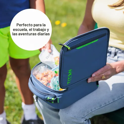 Vista 7 de Titan Fridge - Nevera portátil vertical fría con 2 Ice Walls® de 250g, Black Ice