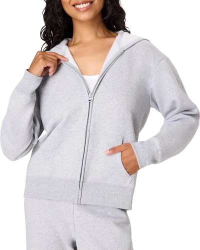 Vista 32 de Hanes EcoSmart - Sudadera de forro polar para mujer, suave y de peso medio, sudadera con capucha con cremallera completa, sudadera o cremallera
