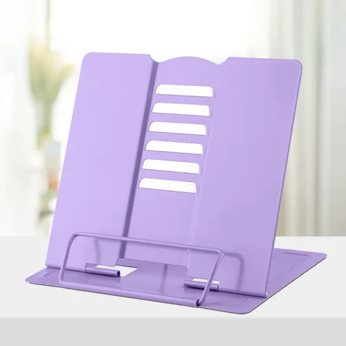 Vista 27 de Honagu Soporte de metal para libros de escritorio, soporte para libros para leer manos libres, soporte ajustable para documentos de libros