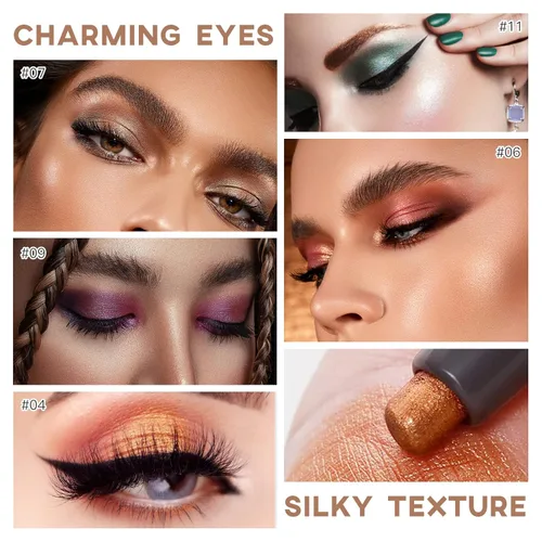 Vista 8 de LOKFAR Sombra de ojos en barra de maquillaje cosméticos iluminador de ojos, lápiz de sombra de ojos en crema giratoria, sombra de ojos en barra