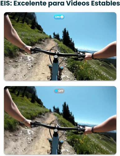 Vista 3 de AKEEYO -710Pro EIS Bike Cámara, 4K28FPS 20MP WiFi Cámara de acción con cámara impermeable IP66 Ultra HD, visión gran angular de 142° con tarjeta