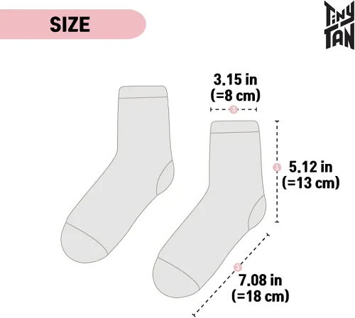 Vista 3 de TinyTAN KPOP Merchandise - Calcetines con licencia oficial de K-POP para niñas y mujeres