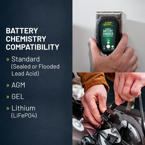 Vista 15 de Battery Tender Junior 12V, cargador y mantenedor de batería de 800mA para baterías de ácido plomado y de litio - Cargador de batería conmutable