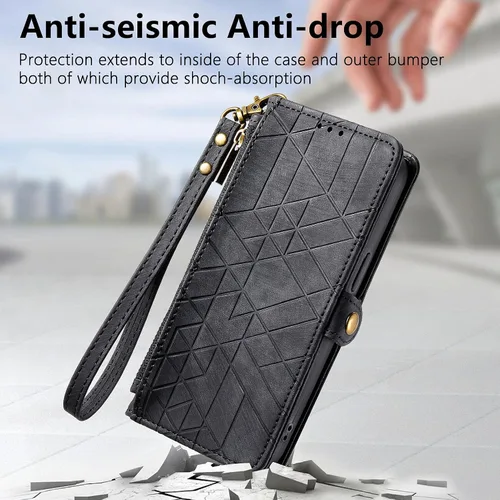Vista 5 de Compatible con Nothing Phone 1 Funda, Compatible con Nothing Phone One (A063) Soporte para Tarjetas de Cuero PU con Tapa Magnética y Soporte