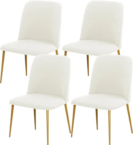 Vista 20 de Gollense Fundas de silla con respaldo curvado para comedor, fundas modernas de mediados de siglo, protector de asiento de silla semicírculo