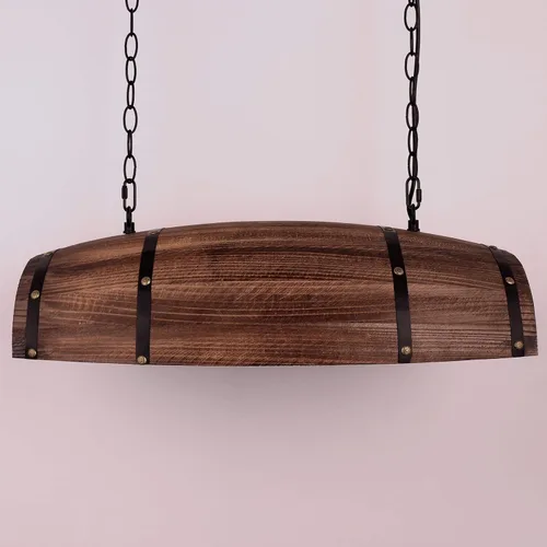 Vista 6 de Madera antigua barril de vino lámpara colgante colgante rústico cocina bar techo lámpara accesorios de luz