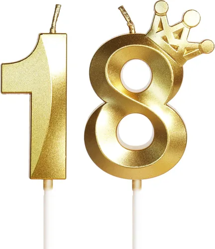 Vista 23 de Velas de cumpleaños número 10 para pastel, velas de oro rosa número 10 con corona, diseño 3D, decoración de pastel de cumpleaños para niñas