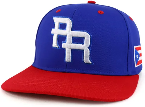 Vista 9 de Trendy Apparel Shop Gorra Snapback con visera plana bordada en 3D PR con bandera de Puerto Rico Negro 1