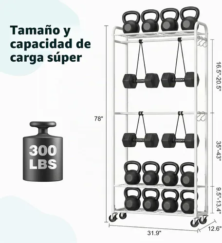 Vista 2 de Luxspire Perchero de 3 niveles portátil independiente con estantes Blanco