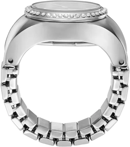 Vista 2 de Fossil Anillo de reloj para mujer con pantalla analógica de dos manecillas y banda de expansión de acero inoxidable