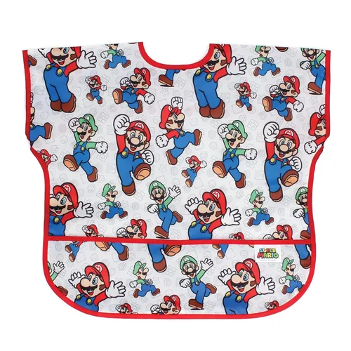 Vista 13 de Bumkins - Babero de manga corta para niña o niño, para niños pequeños de 1 a 3 años, tamaño grande, esencial imprescindible para niños pequeños