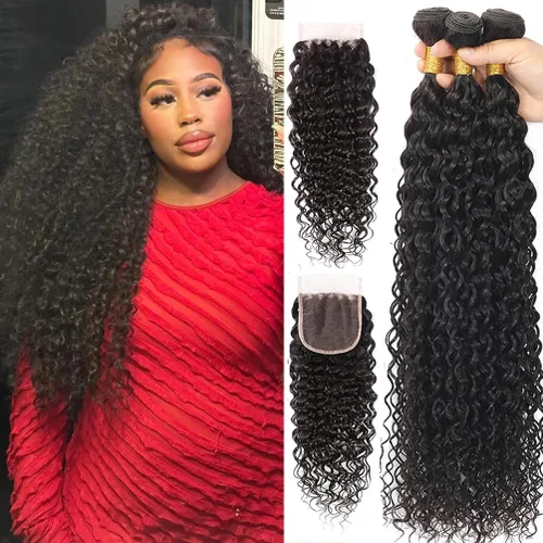 Vista 18 de Paquetes de Cabello Humano de Ondas Profundas （12 14 16 ）12A 100% Sin Procesar Cabello Humano Virgen Brasileño Profundo Rizado Tejido de Cabello
