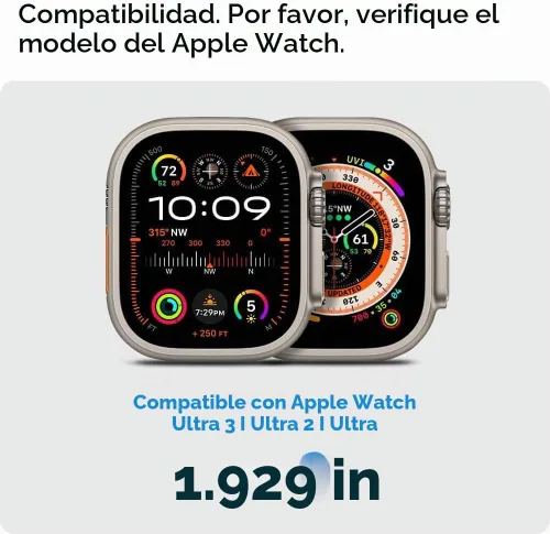 Vista 2 de Spigen Protector de pantalla de vidrio templado [Glas.tR EZ Fit] diseñado para Apple Watch Ultra 3 / Ultra 2 / Ultra (49mm) - Pack de 2 9H