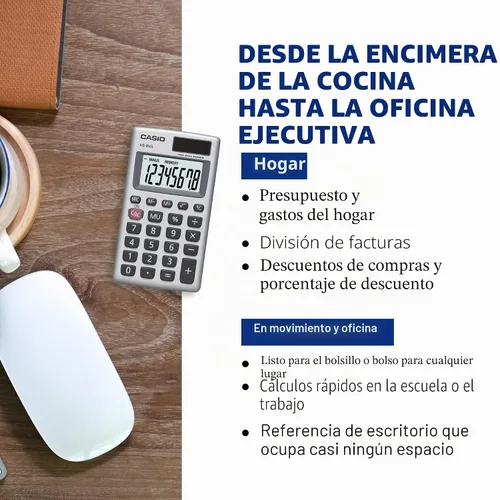 Vista 4 de Casio Inc. HS8VA calculadora de funciones estándar