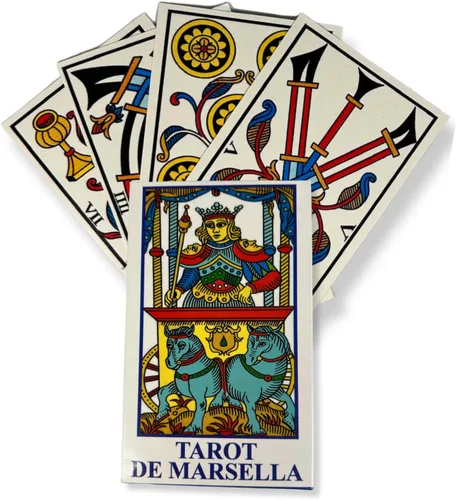 Vista 2 de Tarot de Marsella en español - Baraja de cartas del Tarot para principiantes - Tarot de Marsella - Deck de adivinación