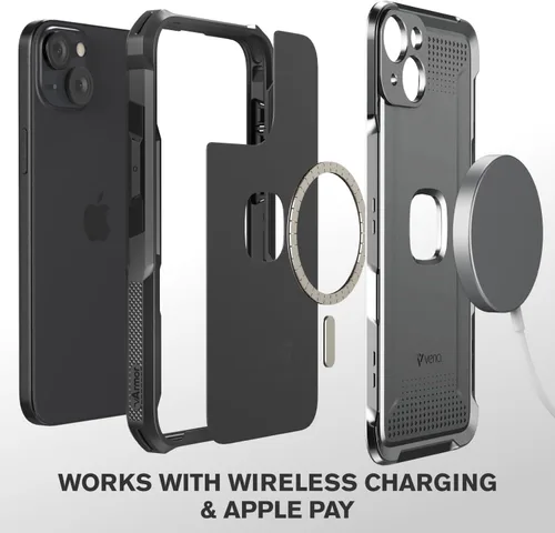 Vista 3 de VENA vArmor - Funda resistente para Apple iPhone 15 Plus (6.7 pulgadas) (protección contra caídas de grado militar/armadura) Magsafe compatible