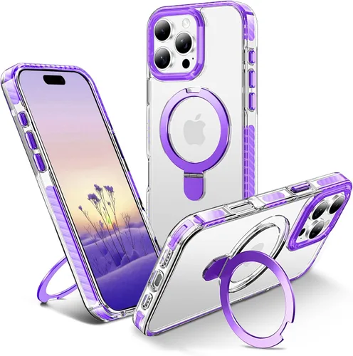 Vista 55 de UMIONE - Funda con diseño de anillo magnético giratorio de 360° para iPhone 11, soporte de bucle invisible integrado, compatible con Magsafe, funda