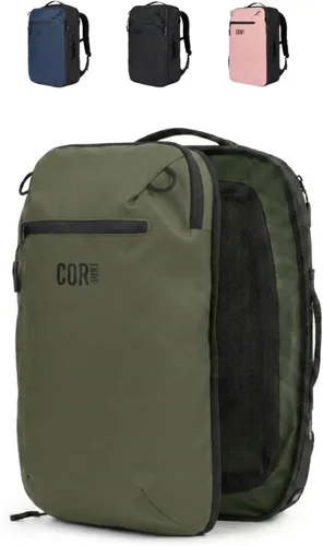 Vista 14 de COR Surf - Mochila de viaje aprobada para vuelo, de cabina, para laptop Mochila de equipaje de fin de semana para negocios, unisex, 28 l