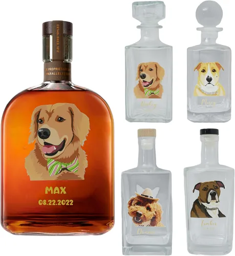 Vista 14 de Juego de decantadores de whisky personalizados para hombres, para el hogar, bar, decantadores de licor personalizados, caja de madera, vasos