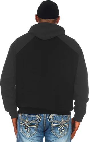 Vista 8 de JH DESIGN GROUP Sudadera con capucha negra con logotipo de Chevy Bow Tie para hombre en 2 estilos