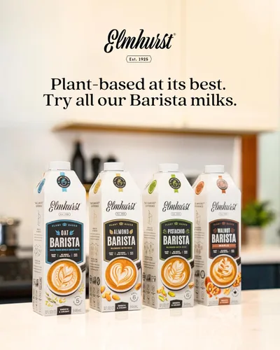 Vista 7 de Elmhurst 1925 Barista Edition Leche de avena, a base de plantas, vegana, 32 onzas (paquete de 6)