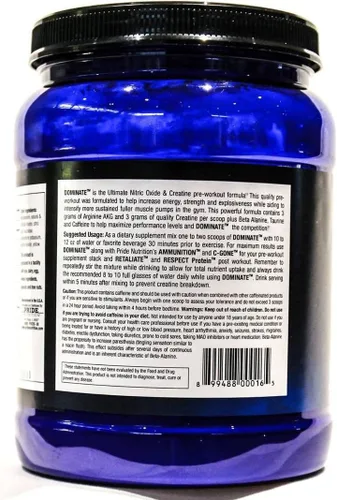 Vista 3 de # 1 Pre Workout – Dominate X 500 G – La mejor óxido nítrico & Creatina Pre-Workout Fórmula, Limonada, 1