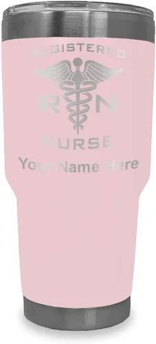 Vista 39 de LaserGram Vaso aislado al vacío de 20 onzas, enfermera registrada RN, grabado personalizado incluido (negro)