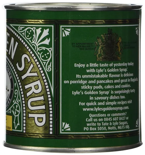 Vista 3 de Tate Y Lyle oro Jarabe 454 g por Tate & Lyles [Foods] Sabor rico y cálido con una sensación suave en la boca y aroma apetitoso, ideal para hornear
