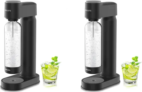 Vista 4 de PHILIPS Botellas de carbonatación, paquete doble de 1 litro, botellas de agua con gas reutilizables para mascotas compatibles