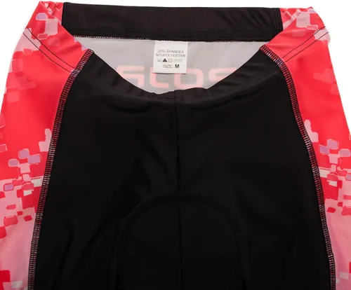 Vista 114 de Camiseta de ciclismo para mujer, manga corta y pantalones cortos de ciclismo acolchados para verano