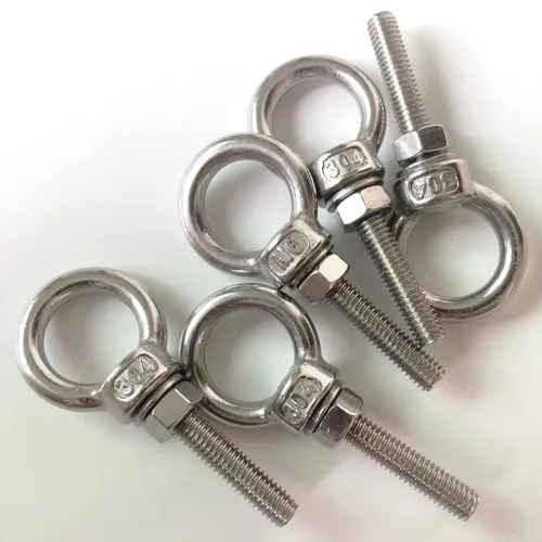 Vista 5 de Perno de ojo de hombro M6, paquete de 5 pernos de ojo de acero inoxidable de 1/4 de pulgada, accesorios de tornillo de alta resistencia, incluyen
