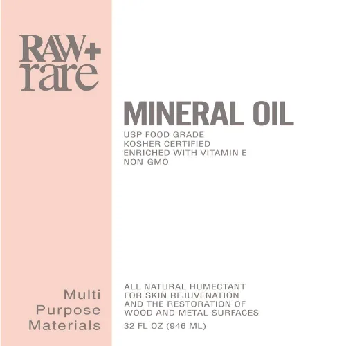 Vista 2 de Raw Plus Rare Aceite mineral vegano de grado alimenticio, seguro para tabla de cortar madera, bloque de carnicero, tabla de cortar de bambú y aceite