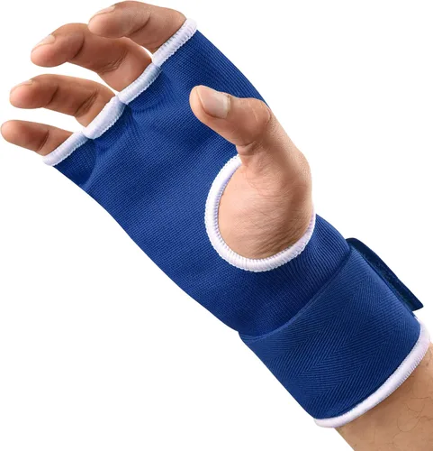 Vista 5 de FISTRAGE - Guantes de boxeo para boxeo, para puñetazos, elásticos acolchados debajo de las manoplas, soporte rápido de muñeca larga, protector
