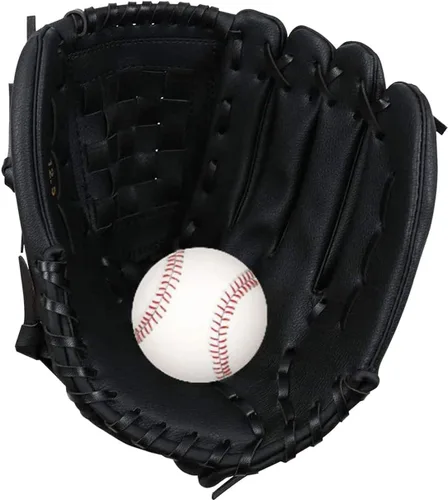 Vista 4 de WEILFYONK Guantes de béisbol de 9.5-12.5 pulgadas, guantes de sóftbol para entrenamiento y principiantes, sóftbol para jóvenes y principiantes