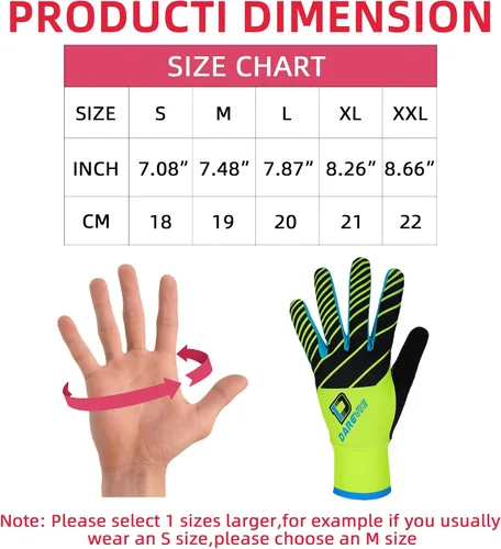 Vista 6 de Darevie Guantes de ciclismo, guantes de ciclismo para hombres y mujeres, con pantalla táctil, guantes de bicicleta de montaña con dedo completo