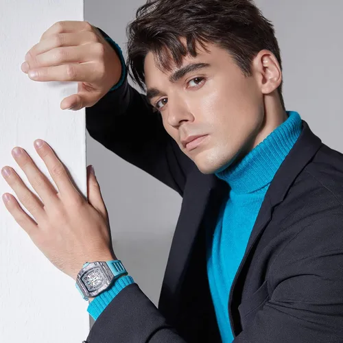 Vista 3 de DAVIS ELVIN - Reloj automático Daviselvinwatch para hombre reloj de pulsera con movimiento suizo reloj mecánico impermeable combina con cualquier