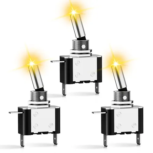 Vista 17 de Nilight Interruptor de Palanca de Polaridad Inversa de 4 Pines 2PCS Interruptores Basculantes Momentáneos de 12V 30A Encendido Apagado Encendido