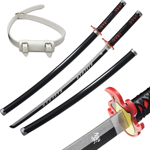 Vista 53 de ziqing Espada samurái de anime hecha a mano, espada Agatsuma Zenitsu, espada Kamado Tanjirou, espada Rengoku Kyoujurou de 41 pulgadas, varios