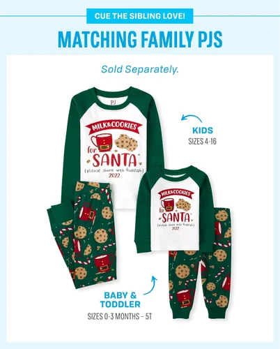 Vista 2 de The Children's Place Baby Christmas Pajamas, Cotton