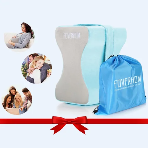 Vista 8 de foverhom Almohada de rodilla de espuma viscoelástica, almohada ortopédica de pierna para alivio de la ciática, dolor de espalda, embarazo, dolor
