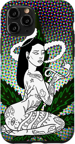 Vista 27 de iPhone 16 Weed Smoking Babe Marihuana Cannabis Smoke Stoner 420 Estuche de regalo