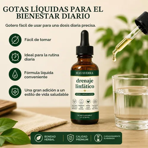 Vista 4 de Mayaverra Drenaje Linfático Gotas, mezclas de hierbas para el bienestar 1 pieza